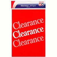 quikstik sign clearance a4 red/white pack 10