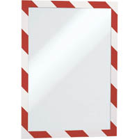 durable duraframe security frame a4 red/white pack 2