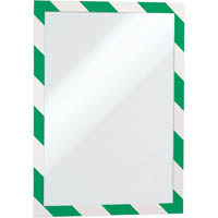 durable duraframe security frame a4 green/white pack 5
