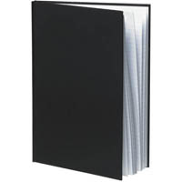 cumberland leathergrain notebook casebound 8mm ruled 192 page a5 black