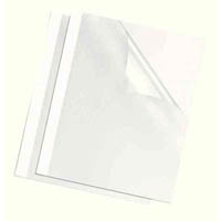 fellowes thermal binding cover 3mm a4 white back / clear front pack 100