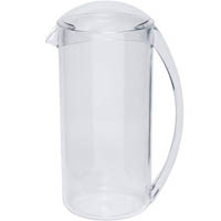 connoisseur water jug plastic with lid 1 litre clear