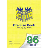 spirax 117 exercise book dotted thirds 18mm 70gsm a4 96 page