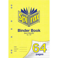 spirax 120 binder book 8mm ruled a4 64 page