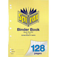 spirax 127 binder book 8mm ruled a4 128 page