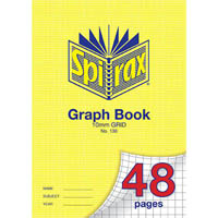 spirax 130 graph book 10mm grid a4 48 page