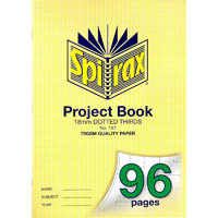 spirax 147 project book 18mm dotted thirds a4 96 page