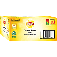 lipton yellow label enveloped tea bags box 500