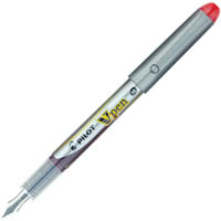 pilot v-pen disposable fountain pen red