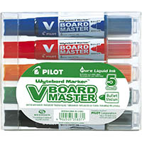 pilot begreen v board master whiteboard marker bullet 6.0mm assorted wallet 5