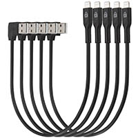 kensington charge and sync cable usb-a to lightning 285mm black pack 5