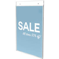 deflecto sign holder wall mount portrait a2 clear
