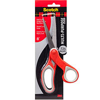 scotch 1428 multi-purpose scissors left/right hand 203mm orange