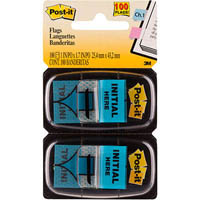 post-it 680-ih2 initial here flags blue twin pack 100