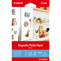 canon mg-101 magnetic photo paper 670gsm 4 x 6 inch white pack 5