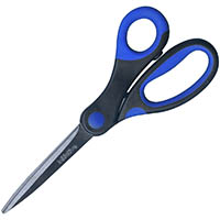 initiative soft grip scissors 185mm black/blue