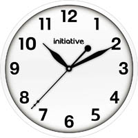 initiative wall clock 224mm white