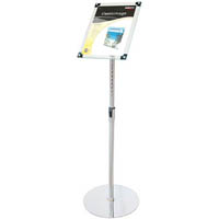 deflecto foyer stand magnetic a4 clear/chrome
