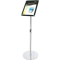 deflecto foyer stand magnetic a4 black/chrome