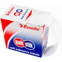 quikstik label dispenser circle 32mm white pack 350