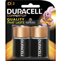 duracell coppertop alkaline d battery pack 2