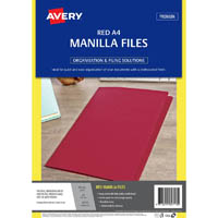 avery 82713 manilla folder a4 red pack 20