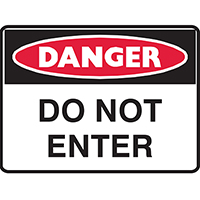 brady danger sign danger do not enter 450 x 300mm polypropylene