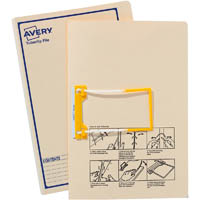 avery 84525 tubeclip file foolscap buff with blue print