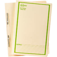 avery 86534 spiral spring action file foolscap green on buff