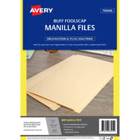 avery 88225 manilla folder foolscap buff pack 5