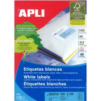 apli 2414 general use labels round corners 21up 63.5 x 38.1mm a4 white 100 sheets