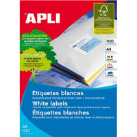 apli 2419 general use labels round corners 14up 99.1 x 38.1mm a4 white 100 sheets