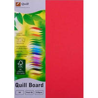 quill xl multiboard 210gsm a4 red pack 50