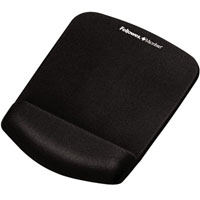 fellowes mouse pad with wrist rest plush touch microban memory foam lycra black
