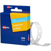 avery 934241 reinforcement rings clear vinyl pack 500