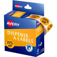 avery 937315 message labels 25% off 24mm orange pack 500