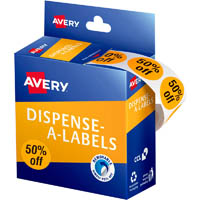 avery 937317 message labels 50% off 24mm orange pack 500