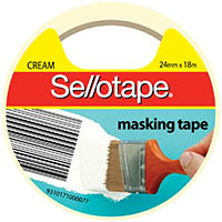 sellotape 960500 masking tape 24mm x 18m cream