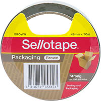 sellotape packaging tape 48mm x 50m brown