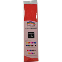 rainbow crepe paper 500mm x 2.5m red