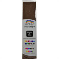 rainbow crepe paper 500mm x 2.5m dark brown
