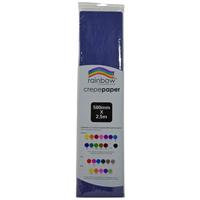 rainbow crepe paper 500mm x 2.5m dark blue