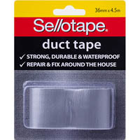 sellotape duct tape 36mm x 4.5m silver