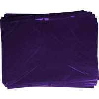 rainbow cellophane 750mm x 1m purple pack 25