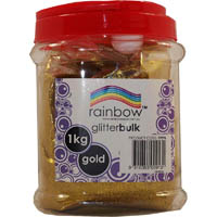 rainbow glitter 1kg jar gold