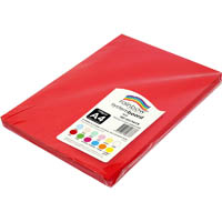 rainbow system board 150gsm a4 red pack 100
