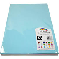 rainbow spectrum board 220gsm a3 pastel assorted pack 100