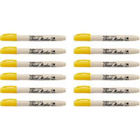 artline supreme brush marker 5mm yellow box 12