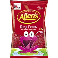 allens lollies red frogs 1.3kg