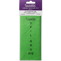 crystalfile indicator tab inserts a-z green pack 60